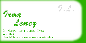 irma lencz business card